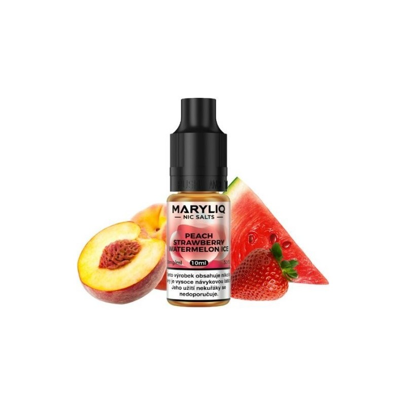 Liquid MARYLIQ Nic SALT Peach Strawberry Watermelon Ice 10ml - 20mg Liquid MARYLIQ Nic SALT Peach Strawberry Watermelon Ice 10ml - 20mg